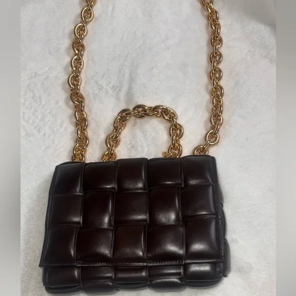 Bottega Veneta Cassette Chain Bag - Chocolate
